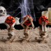 Meditation Yoga Pumpkin Head Skull Doll Decoration Halloween Horror Doll Scene Prop Horror Figurine