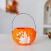 Halloween Pumpkin Lantern Glow-in-the-Dark Pumpkin Handheld Lantern for Kids, Kindergarten Children's Portable Lantern, Pumpkin Bucket Candy Container