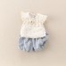 Girls' Floral Short Sleeve Two-Piece Set Girls' Floral Short Sleeve Two-Piece Set