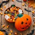 Halloween Pumpkin Ghost Face Tin Box Baking Cookie Snack Packaging Can Festival Gift Favor Metal Box