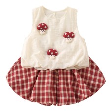 Girl Set, Mushroom Print Two-Piece