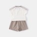 Children's Short Sleeve Cartoon Print Two-Piece Set