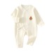 Long Sleeve Crawling Suit for Boys and Girls with Tie String Butterfly Design