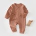 Long Sleeve Crawling Suit for Boys and Girls with Tie String Butterfly Design
