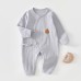 Long Sleeve Crawling Suit for Boys and Girls with Tie String Butterfly Design