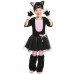Halloween Animal Costume Cosplay Black and Pink Cat Bow Kids Performance Outfit