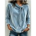 Solid color long sleeved bow top