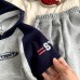 Color blocked fake two-piece top baby girl hooded two-piece set