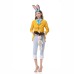 Bunny Rabbit March Hare Cosplay Costume Adult Women Yellow Rabbit Mr. Suit Halloween Stage Costume
