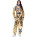 Halloween Golden Astronaut Space Suit Pilot Cosplay Costume Spacesuit Clothing