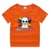 Cotton short sleeved round neck
