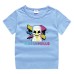 Cotton short sleeved round neck