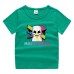 Cotton short sleeved round neck