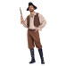 Halloween Vintage Caribbean Pirate Jack Sparrow Cosplay Costume Couple Stage Performance Outfit Set