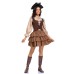 Halloween Vintage Caribbean Pirate Jack Sparrow Cosplay Costume Couple Stage Performance Outfit Set