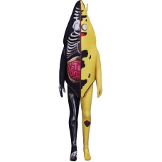 Fortnite Half-Anatomy Banana Costume Skull Banana Game Cosplay Costume Halloween Party Outfit