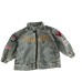 Collar denim outfit versatile for boys and girls
