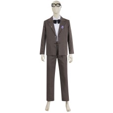 New Upgraded Carl from Up Cosplay Costume Complete Set with Suit and Glasses for Stage Performance