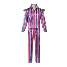 Halloween Costume Cos Bowie Cos Zig Starry Pink Blue Striped Outfit Stage Performance Costume Halloween Costume Cos Bowie Cos Zig Starry Pink Blue Striped Outfit Stage Performance Costume
