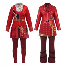 Red Queen Cosplay Costume from Descendants 5, Little Red Riding Hood Anime Cosplay Outfit, Punk Halloween Performance Costume