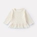 floral knit set for baby girls, two-piece outfit with stylish halter top and bottom