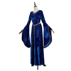 Vintage Court Ball Flared Sleeve Cosplay Medieval Queen Costume Halloween Outfit