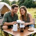 Mini Electric Coffee Grinder & Brewer – Automatic Drip Coffee Maker with Stirring Cup