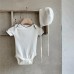 Embroidered Lace Trimmed Onesie for Baby Girls