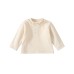 Long Sleeve Top with Ruffled Collar for Baby Girls, Warm and Thickened Cotton Inner Layer