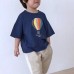 Cute hot air balloon print cotton short sleeves for boys and girls