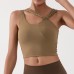 Fashionable Yoga Crop Top for Women, Skin-like Soft Gym Wear, High Waist, Navel-Showing, Shockproof, Fitness Tank Top