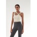 Fashionable Yoga Crop Top for Women, Skin-like Soft Gym Wear, High Waist, Navel-Showing, Shockproof, Fitness Tank Top