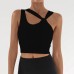 Fashionable Yoga Crop Top for Women, Skin-like Soft Gym Wear, High Waist, Navel-Showing, Shockproof, Fitness Tank Top