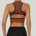 Fashionable Zippered Yoga Crop Top for WomenShock-absorbing, Strappy Back Design, Workout Fitness Tank Top