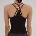 New Yoga Back-Enhancing Sports Fitness Tank Top for Women with Built-in PadsShockproof, Thin Straps, Crossed Strap Top