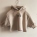 Casual letter hooded looped children's top