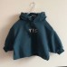 Casual letter hooded looped children's top