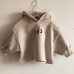 Casual letter hooded looped children's top