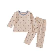Cute Cartoon Printed Comfortable Two-Piece Home Wear Set for Toddlers and Kids
