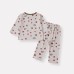 Cute Cartoon Printed Comfortable Two-Piece Home Wear Set for Toddlers and Kids