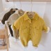 Corduroy thickened warm baby crawling clothes for outdoor wear