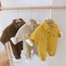 Corduroy thickened warm baby crawling clothes for outdoor wear