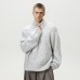 Half zip stand up collar loose top