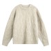 Round neck long sleeved woolen men's clothing