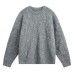 Round neck long sleeved woolen men's clothing