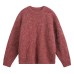 Round neck long sleeved woolen men's clothing