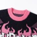 Broken hole letter round neck top