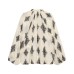 Casual style large silhouette lantern sleeve top