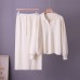 Two-Piece Set with Polo Neck Casual Outfit
