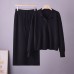 Two-Piece Set with Polo Neck Casual Outfit
